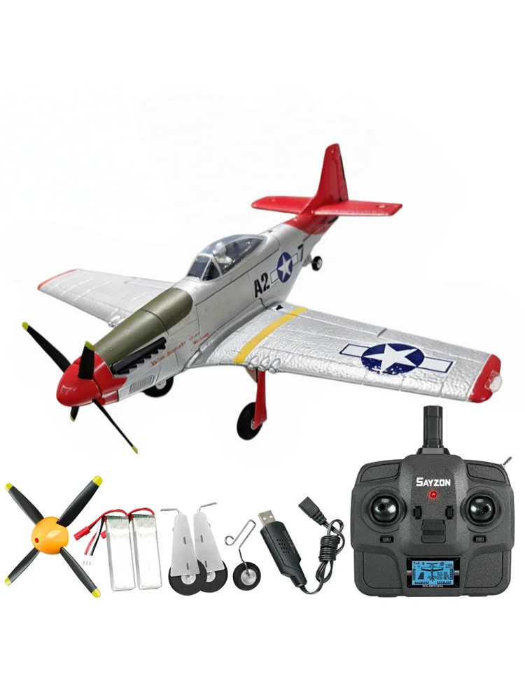 RC Plane 5CH 3D/6G Fixed-wing RC Airplane 2.4GHz P51D Mustang RTF for Adults Beginners Easy to Fly Removable Brushless Fighter