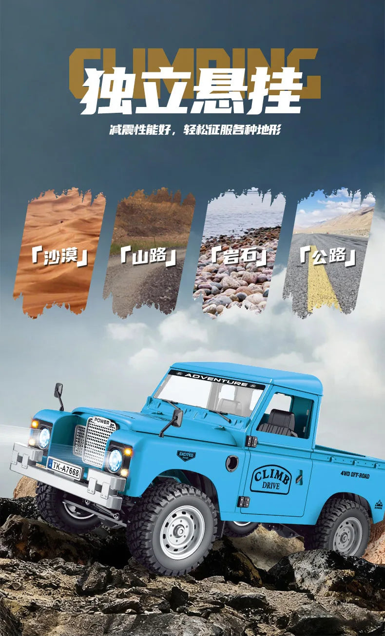 New 1:10 Full Scale Pickup 4X4 Professional Remote RC Defender Simulated Off-Road Climbing Vehicle RC CAR
