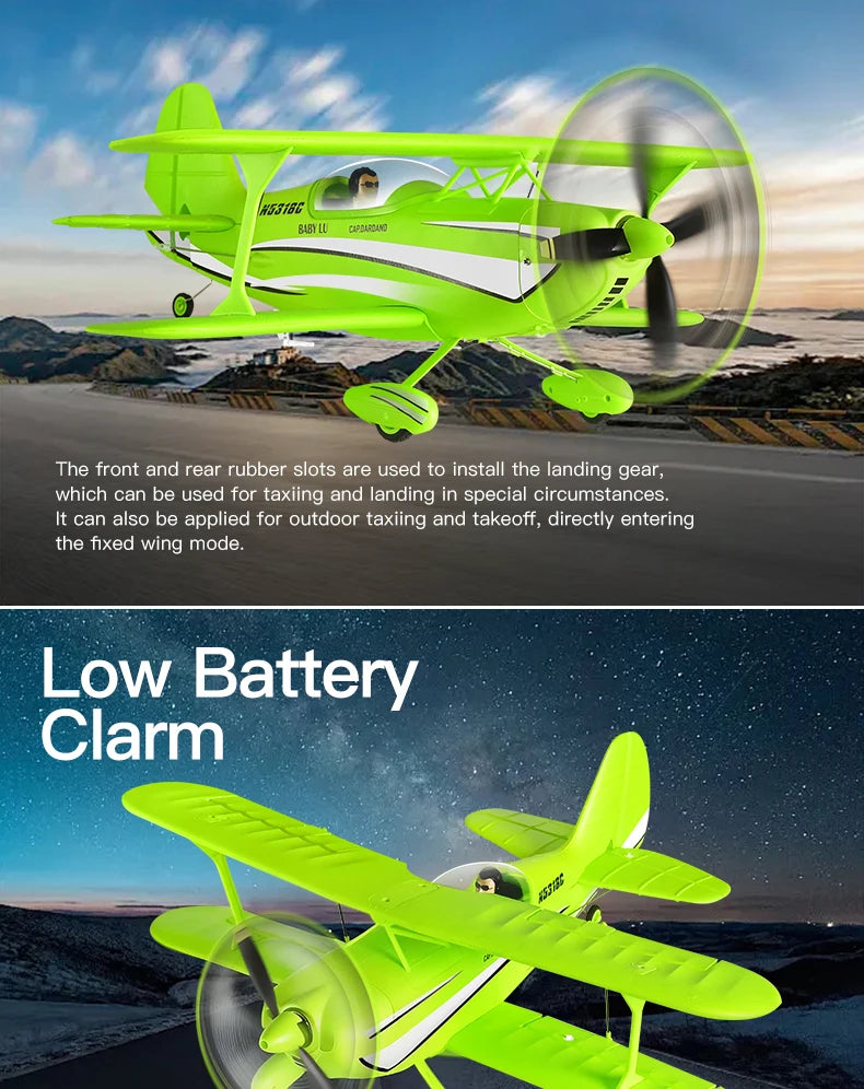 New 2026 WLtoys RC Airplane Brushless Motor 3D/6G with Gyroscope Biplane Four-Channel Plane Boy's Gift A310
