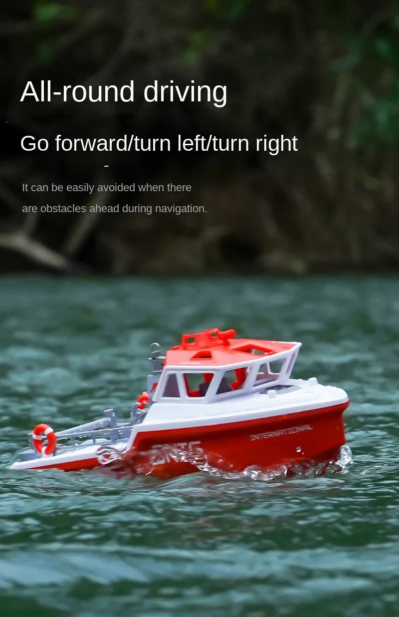RC Rescue Boat Simulation Model High Speed Turbojet Brushless Speedboat Remote Control Boat Model Toy Gift Electric Yacht