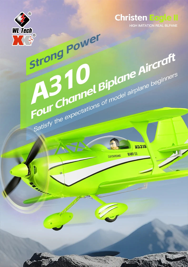 WLtoys A310 RC Plane Glider 2.4G 4CH Brushless Motor Dual Wings Radio Controlled Airplane 3D/6G EPP RC Model Toys For Kid Gift