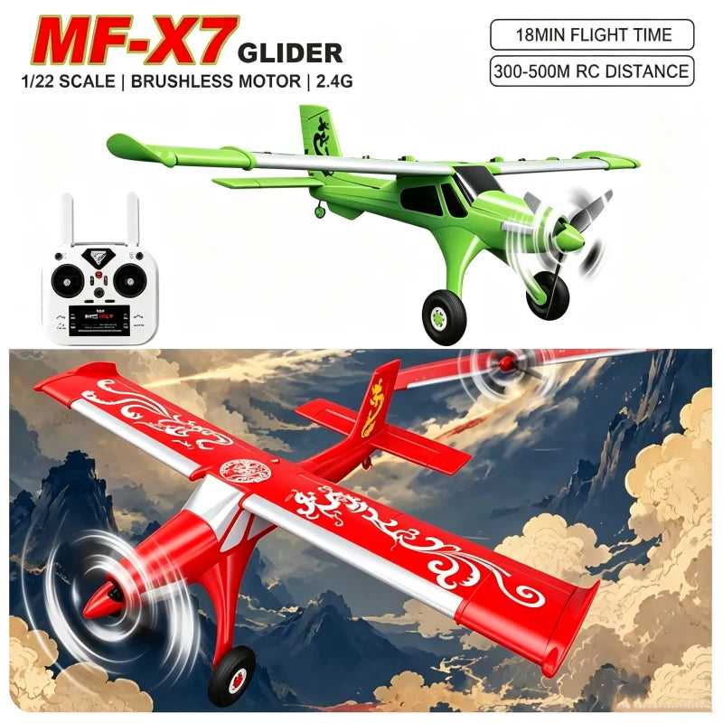 9IMOD RC Fixed Wing Plane 1/22 Scale MF-X7 3 Flight Modes EPP Brushless RTF Aircraft
