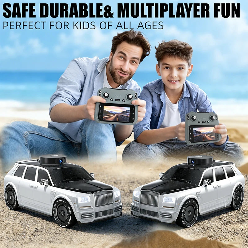 911S RC Cars - 4K HD Camera 4.3-inch Screen One Click Drif, Camera Lifting Design, LED Lighting Drift HD Video Kids RC Vehicle
