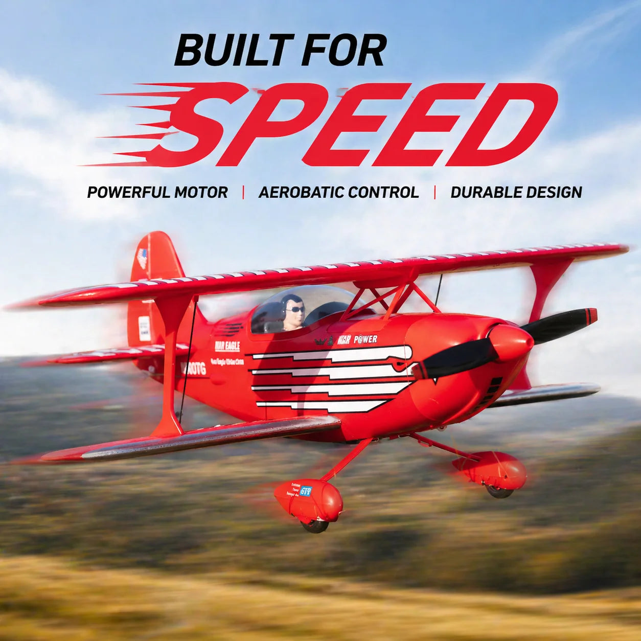 New 2026 WLtoys RC Airplane Brushless Motor 3D/6G with Gyroscope Biplane Four-Channel Plane Boy's Gift A310