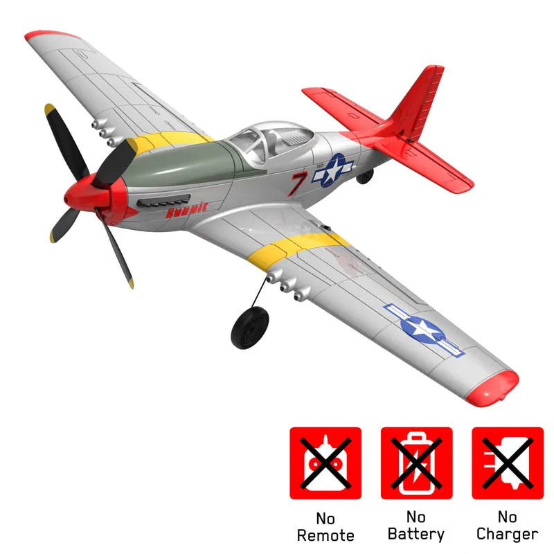 Volantex EPP P51D Mustang /BF109/P40/Zero PNP Plane 2.4G 4-CH 6-Axis One-key Aerobatic Warbird Mini Plane NO Remote