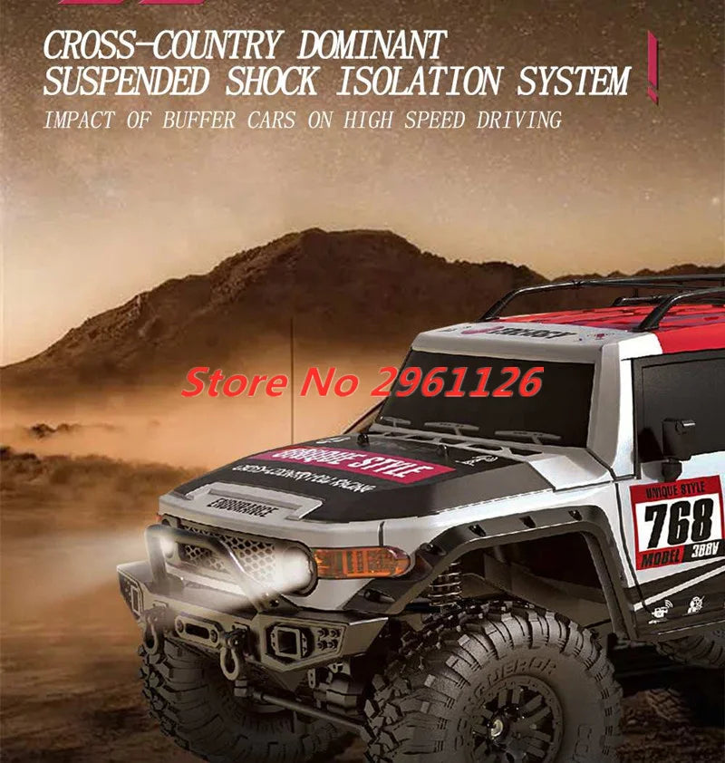 47CM Large RC Climbing Car 4WD 2.4G 1:10 Full Scale Multi-terrain Driving Remote Control Car Full Proportional Rock Crawler Toy