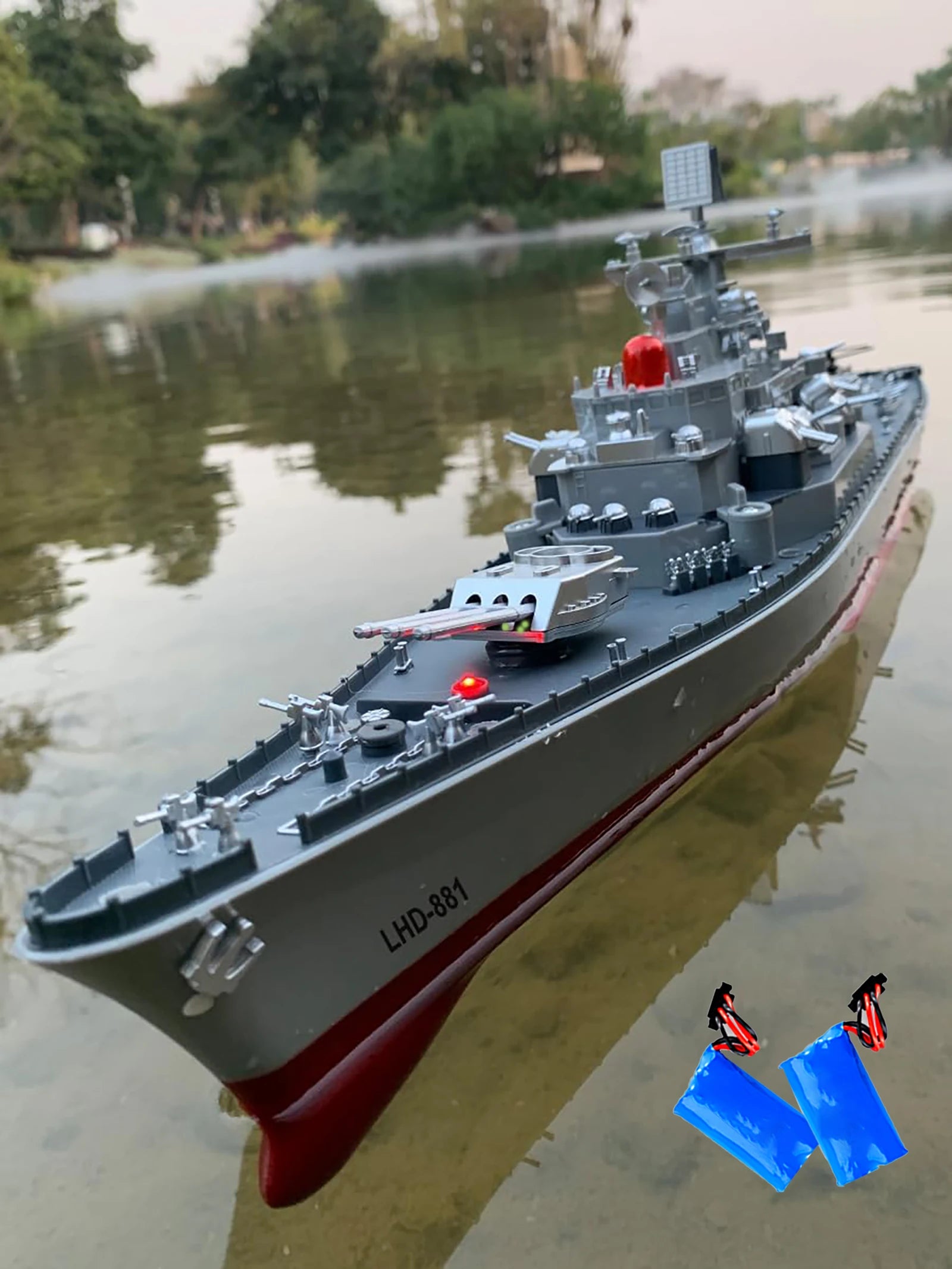 1:275 Scale 31 Inch Large Remote Controlled Warship Battleship Rc Ship On Lakes Pools Rivers Exhibits Models For Kids Boys A