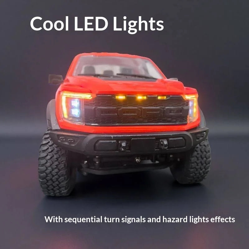Hongxing New F-150 Rc Car 1:12 Scale 4wd Off-Road Pickup Truck Full Metal Gearbox Realistic Open Doors Cruise Control Rc Vehicle