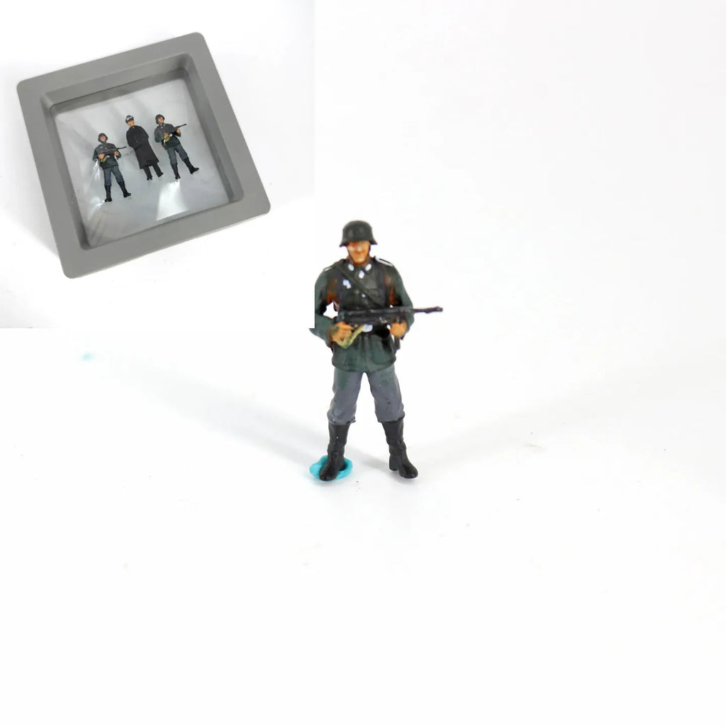 New 1/72 German Soldier 2Person Soldier Group 1 Commander Miniature Doll Set Model DIY Scene With Hand-Painted Figurine Toys