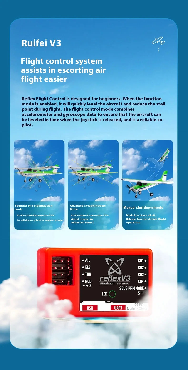 1220 Guardian V2 Beginner Remote Control Airplanes Rc Airplanes Fms With Flight Control Fixed Wing Rc Epo Fixed Wing Model Gift