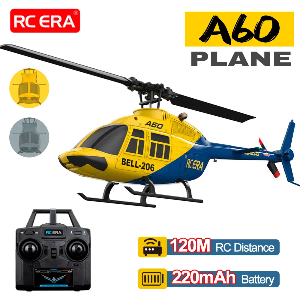RC ERA A60 4CH Helicopter 1/42 BELL-206 Optical Flow Positioning 120M 6-Axis Gyro RC Plane