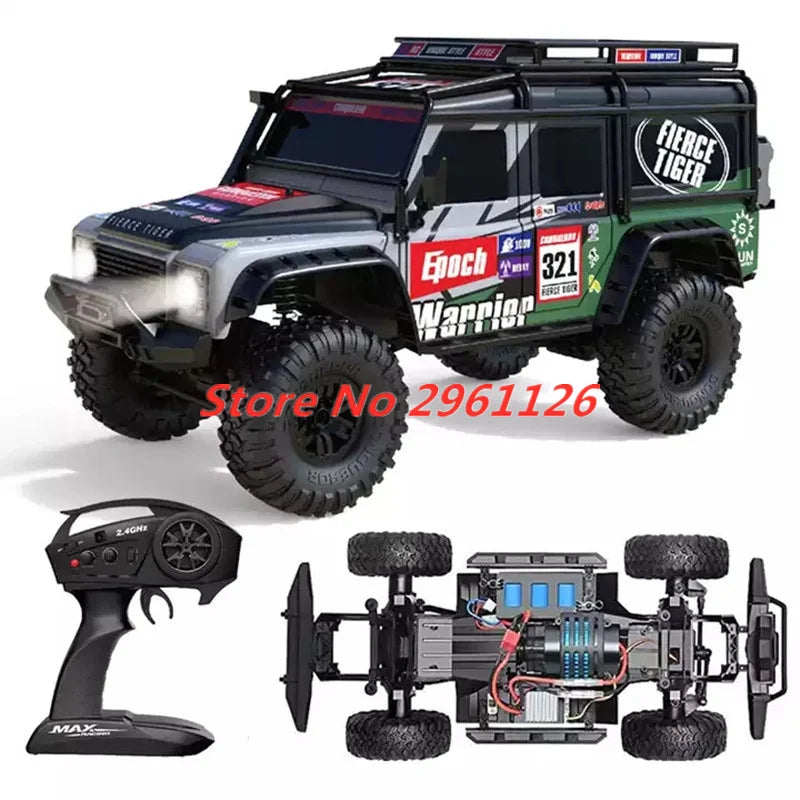 47CM Large RC Climbing Car 4WD 2.4G 1:10 Full Scale Multi-terrain Driving Remote Control Car Full Proportional Rock Crawler Toy
