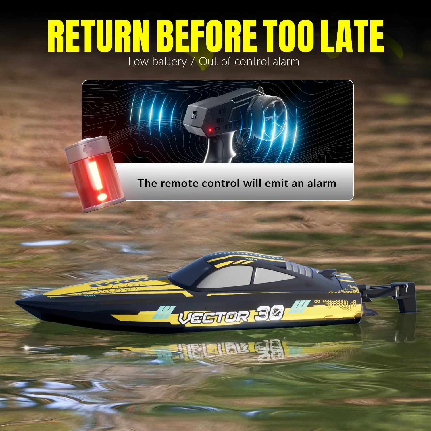 RC Boat 2.4G Full Proportional Remote Control Racing Boat Model Waterproof in Pool RC Ship Toys