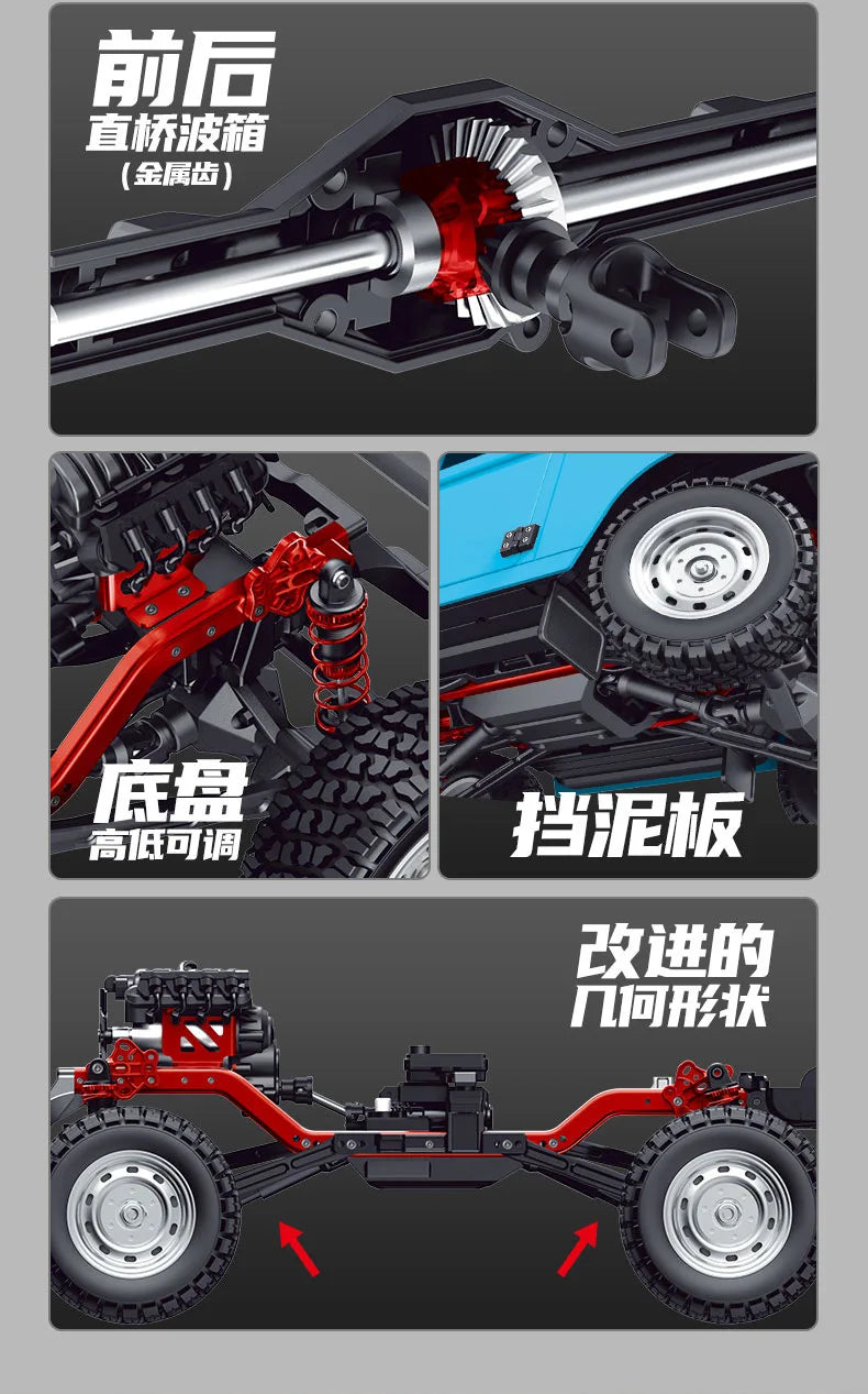 New 1:10 Full Scale Pickup 4X4 Professional Remote RC Defender Simulated Off-Road Climbing Vehicle RC CAR