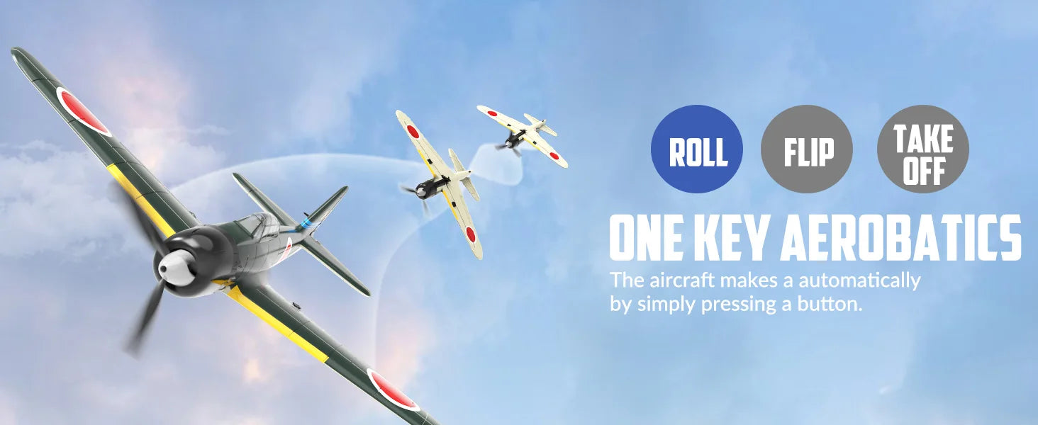 Zero RC Plane 2.4G 4CH Remote Control Airplane EPP 400mm Wingspan 6-Axis Aerobatic RC Fighter 761-15 RTF Plane