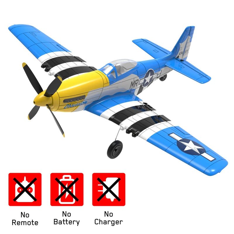 Volantex EPP P51D Mustang /BF109/P40/Zero PNP Plane 2.4G 4-CH 6-Axis One-key Aerobatic Warbird Mini Plane NO Remote