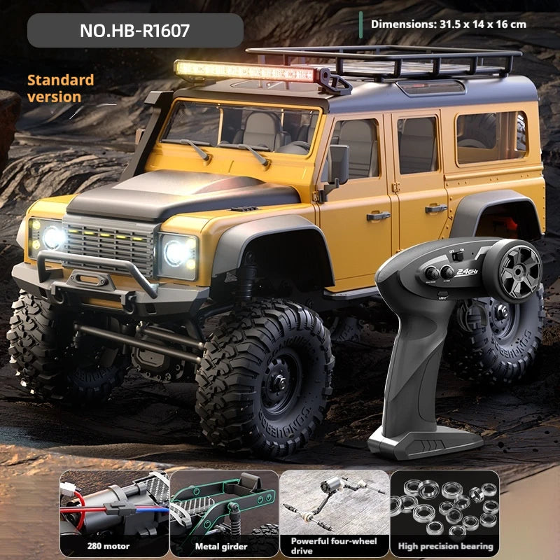 HB HuangBo RC Car RTR 1/16 Scale 4WD Off-Road Crawler Car Full Proportional Remote Control Electric Toy for Adults and Kids