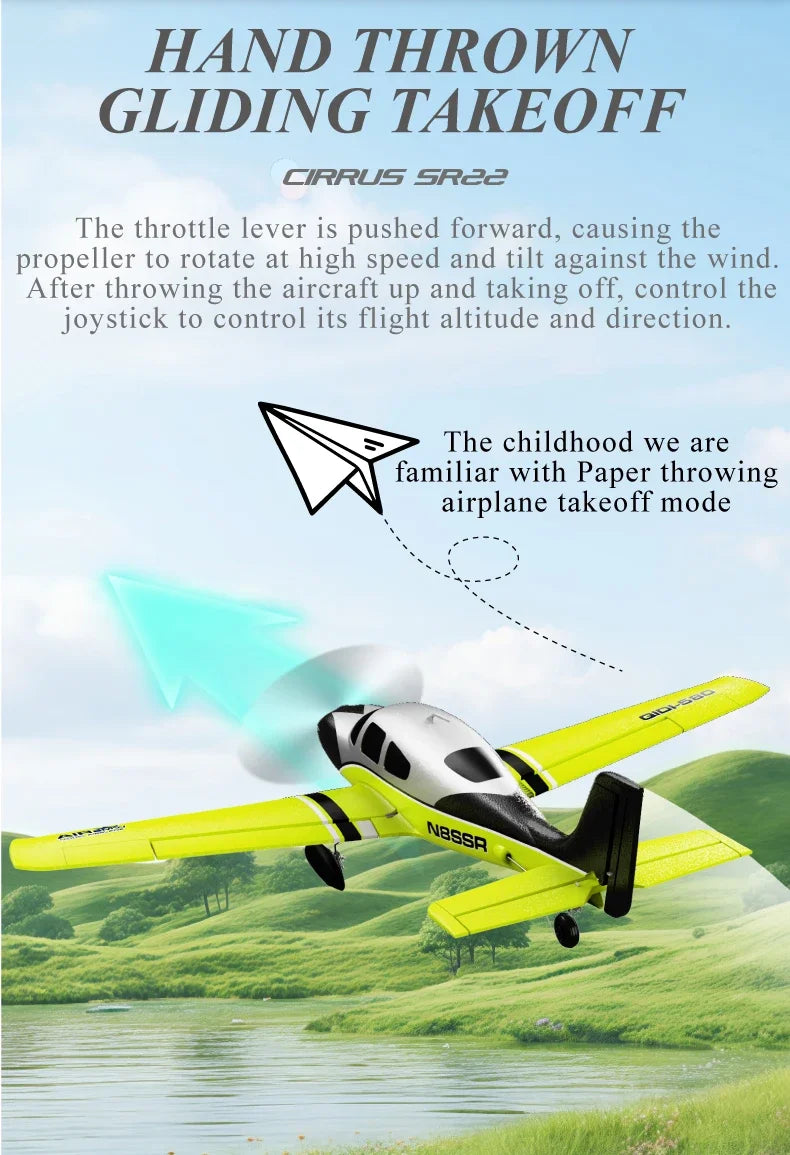 QIDI580 Stunt RC Glider Plane 4CH 2.4G Remote Control Brushless Aircraft EPP Foam Fixed Wing Airplane Model Toys for Children