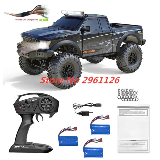 47CM Large RC Climbing Car 4WD 2.4G 1:10 Full Scale Multi-terrain Driving Remote Control Car Full Proportional Rock Crawler Toy