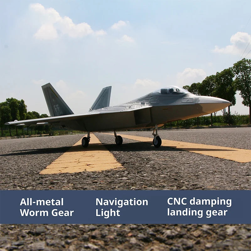 F22 64mm Ducted Remote-Controlled Model Aircraft CNC Shock Absorbing Landing Gear With Flap Fixed Wing Raptor Fighter F-22