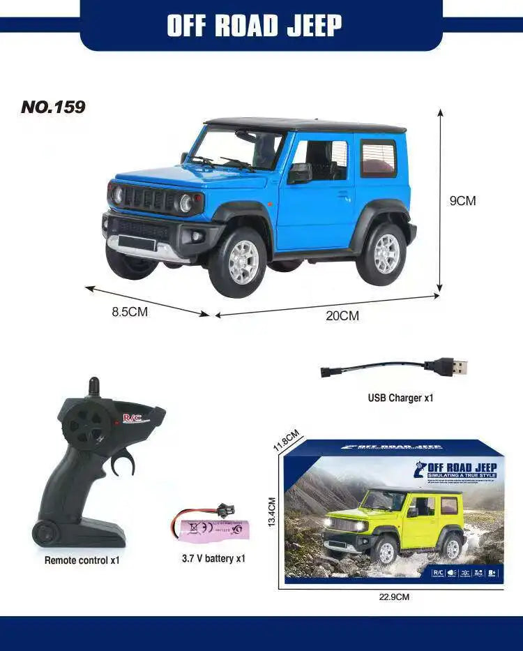 1:24 RC Car Simulation RC Crawler - Remote Control Off-Road Vehicle Model Truck for Display & Play
