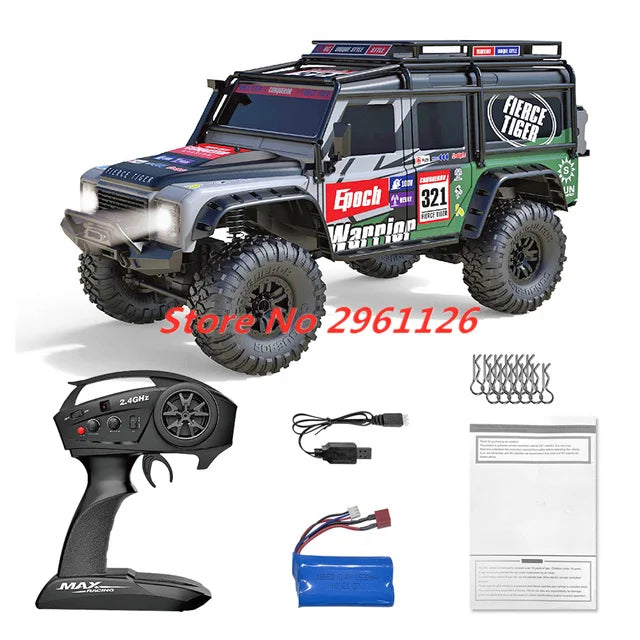 47CM Large RC Climbing Car 4WD 2.4G 1:10 Full Scale Multi-terrain Driving Remote Control Car Full Proportional Rock Crawler Toy