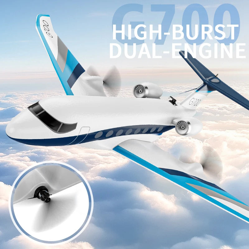 G700 Rc Plane Z67 Fixed-wing Rc Airplane Foam Toy Gulfstream 3-channel G700 Private Double Motor Control Airplane Model Gifts
