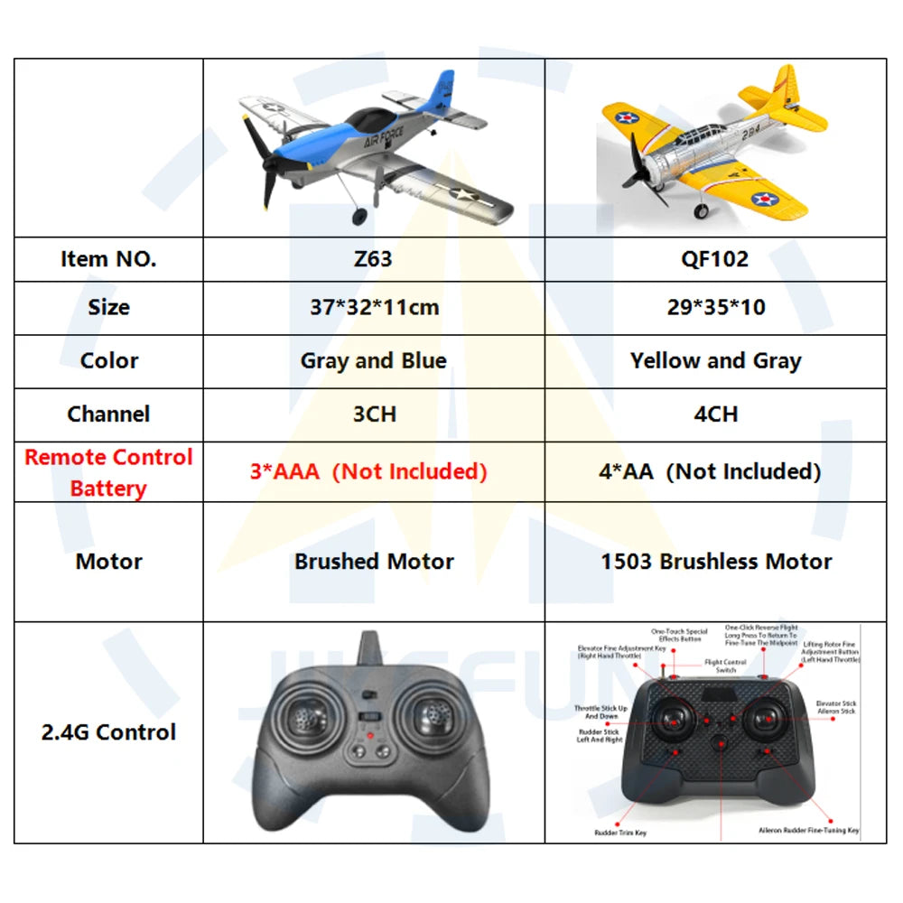 Z63  QF012 Four Channel Rc Plane 2.4G Remote Control Stunt Aircraft EPP Fixed Wing Model Foam Toy Aircraft Gift For Adults