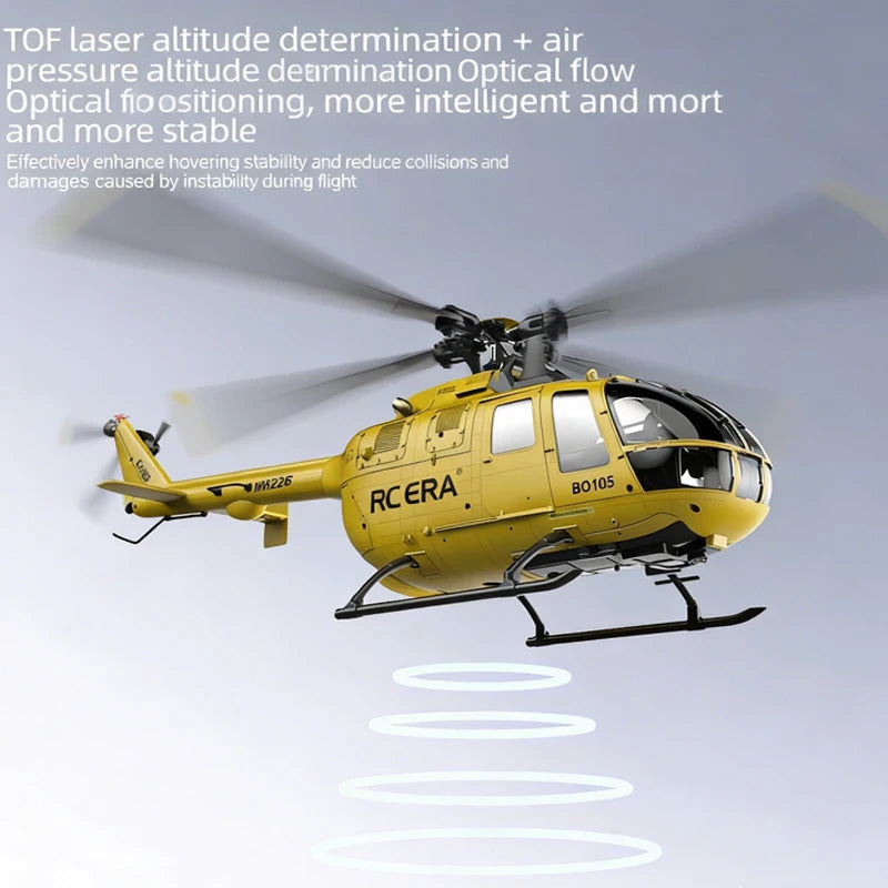 RC ERA 1:25 C180 RC Helicopter BO105 6CH Brushless with Optical Flow Positioning 3D Stunt Single Propeller No Aileron Plane Toys