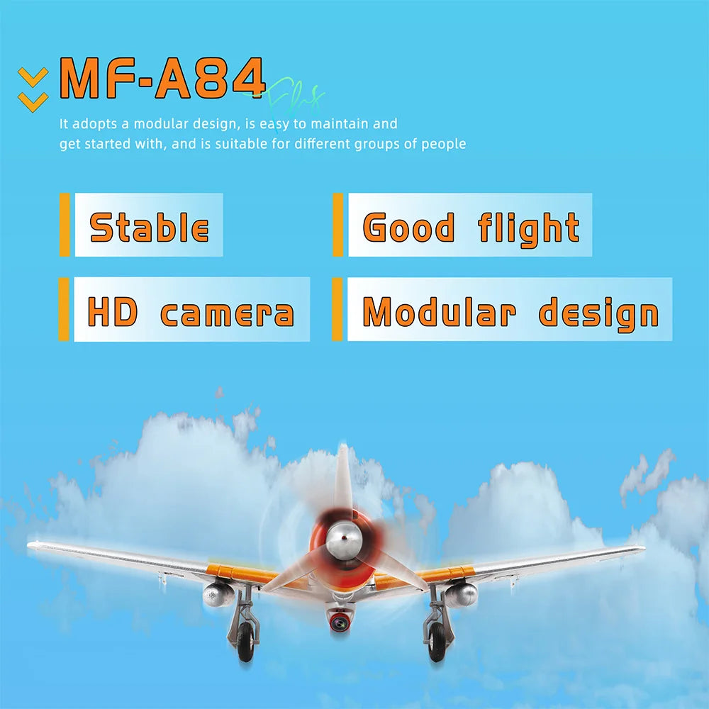 9IMOD RC Plane MF-A84 Fixed-wing Aircraft 10CH  One-key Aerobatic EPP Optional Camera