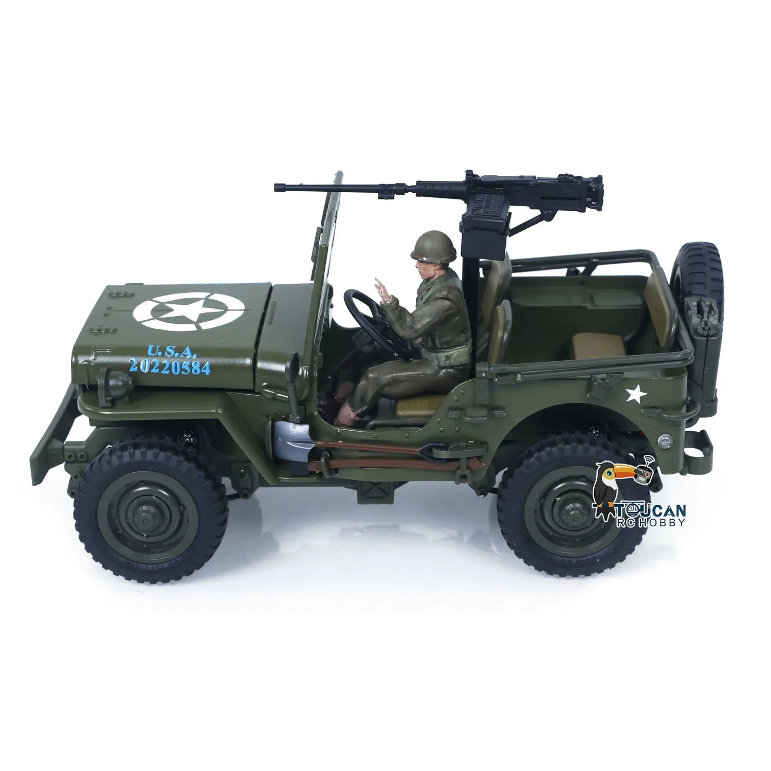 RC Off Road Cars 1/16 4*4 RTR Vehicle Electric  Remote Control Military Truck Model Metal Car Shell Drive Shafts Light System