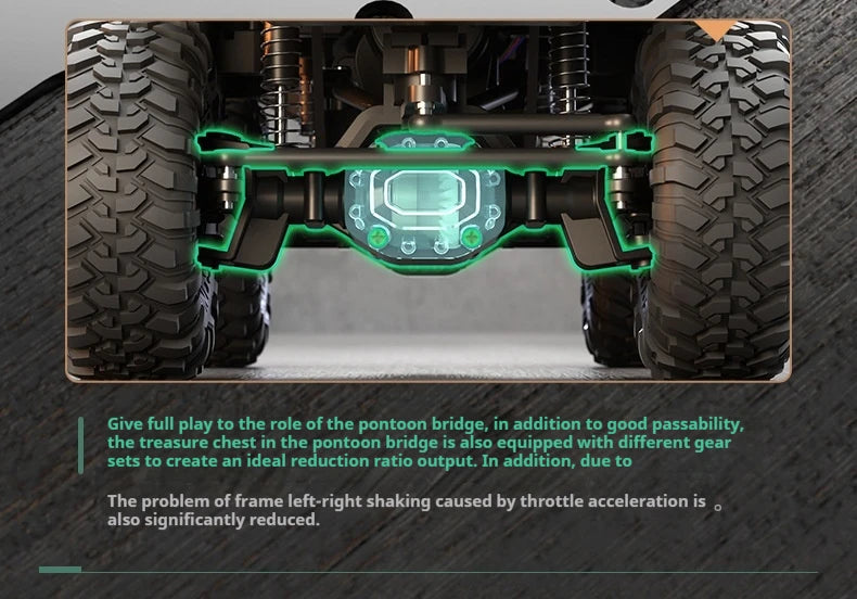 HB HuangBo RC Car RTR 1/16 Scale 4WD Off-Road Crawler Car Full Proportional Remote Control Electric Toy for Adults and Kids