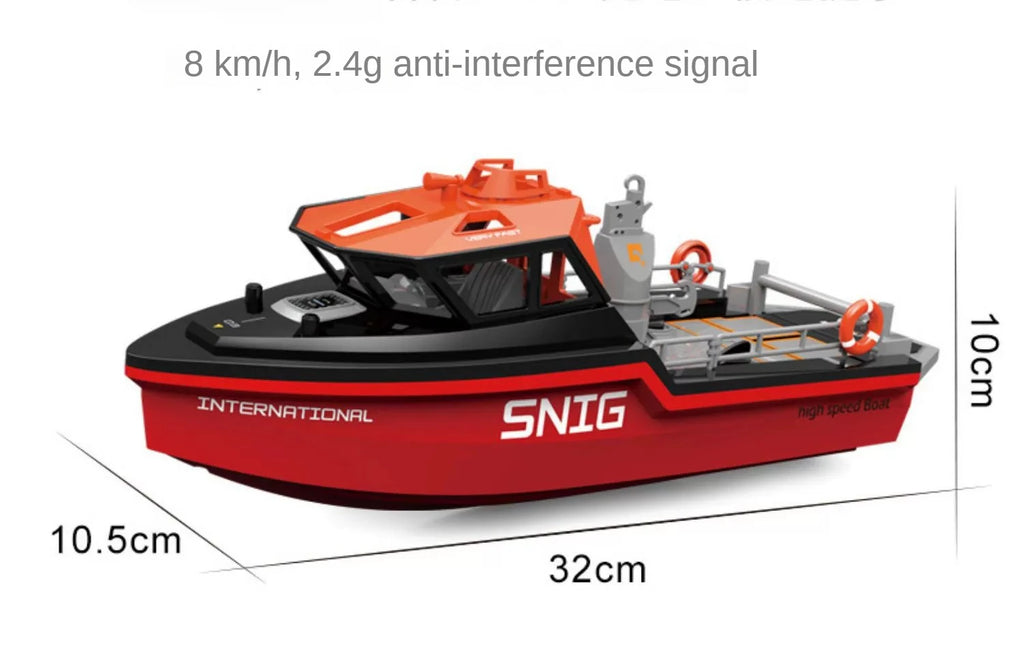 RC Rescue Boat Simulation Model High Speed Turbojet Brushless Speedboat Remote Control Boat Model Toy Gift Electric Yacht