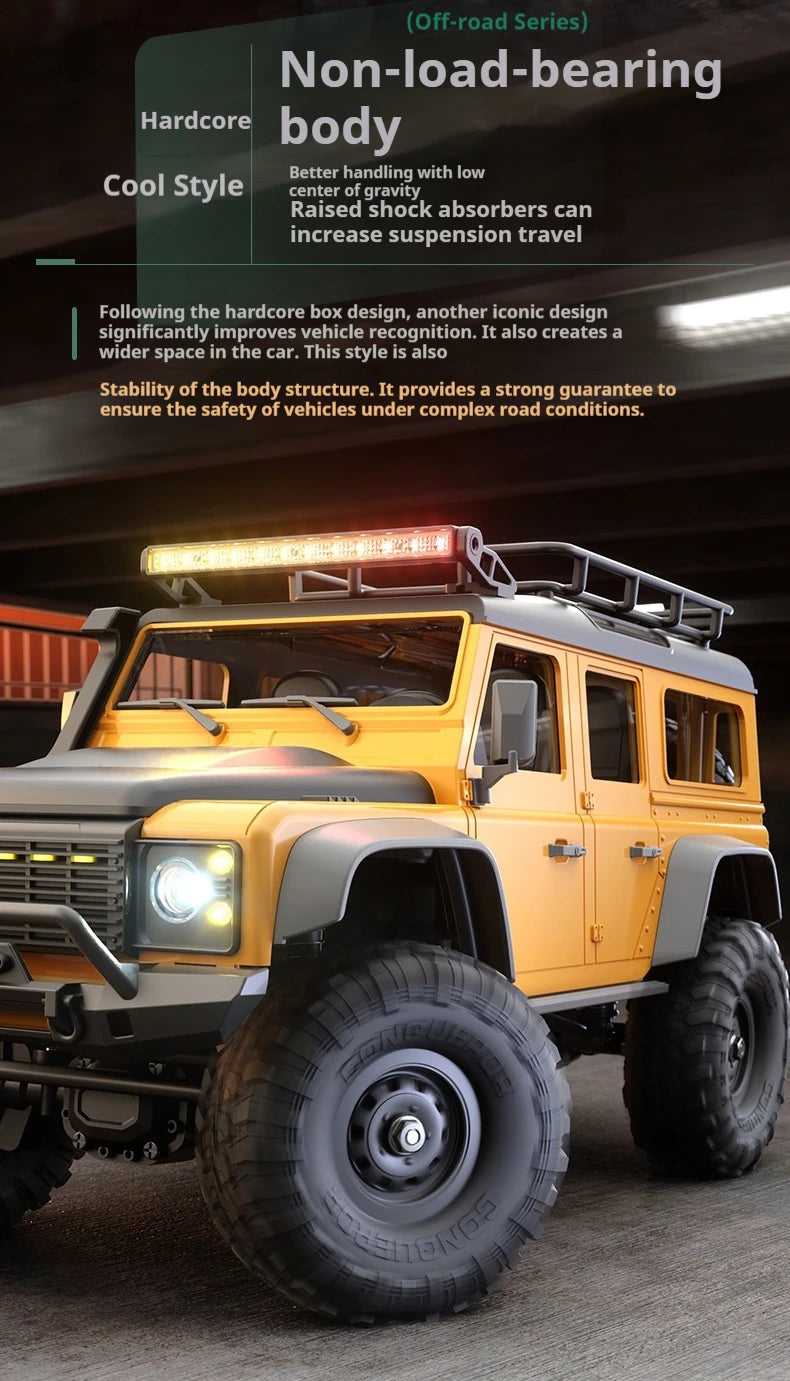HB HuangBo RC Car RTR 1/16 Scale 4WD Off-Road Crawler Car Full Proportional Remote Control Electric Toy for Adults and Kids
