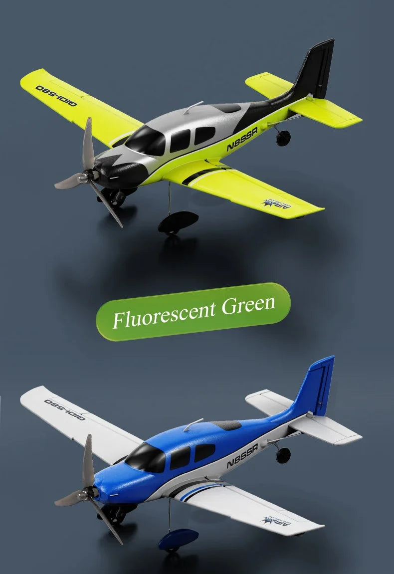 QIDI580 Stunt RC Glider Plane 4CH 2.4G Remote Control Brushless Aircraft EPP Foam Fixed Wing Airplane Model Toys for Children