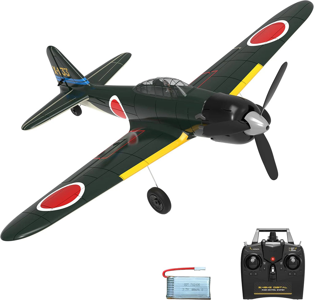 Zero RC Plane 2.4G 4CH Remote Control Airplane EPP 400mm Wingspan 6-Axis Aerobatic RC Fighter 761-15 RTF Plane