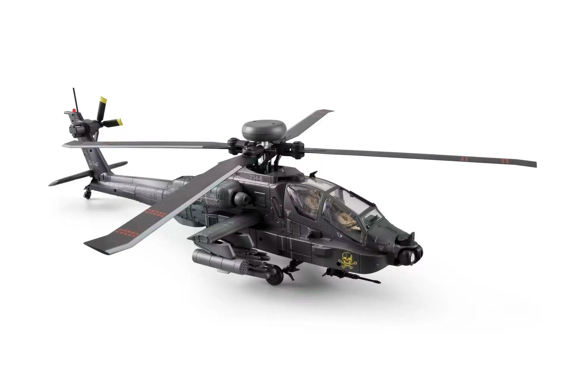 RC Helicopter C170 1:48 RC ERA Apache Remote Control Armed Helicopter Optical Flow Positioning 6CH Brushless Aircraft Model Toy