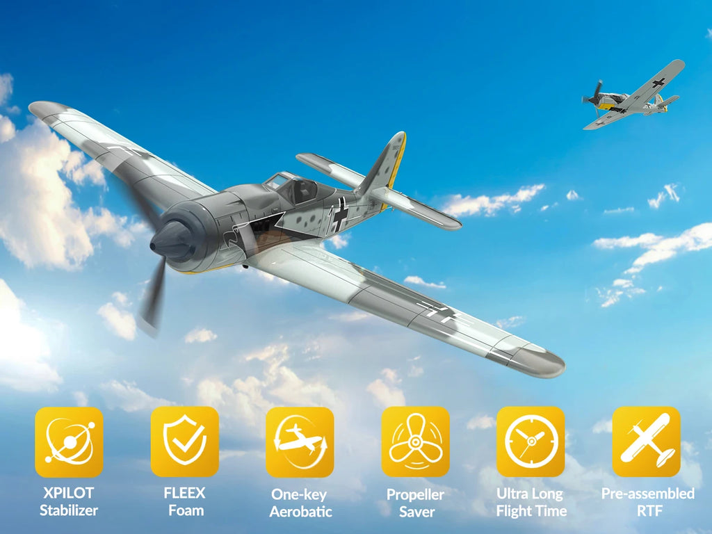 VOLANTEX RC FW190 Fighter Toy Set Ready to Fly Remote Control Airplane Kids Boys