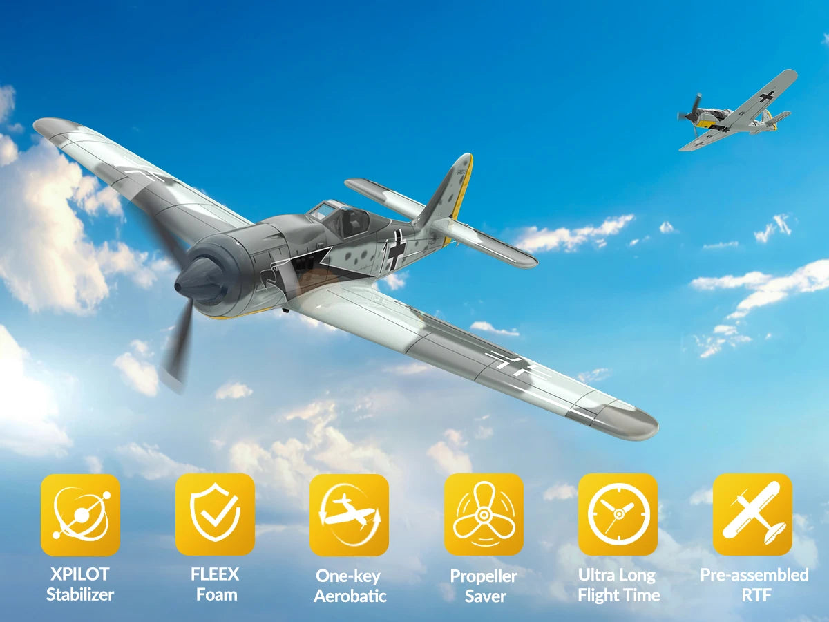 VOLANTEX RC FW190 Fighter Toy Set Ready to Fly Remote Control Airplane Kids Boys