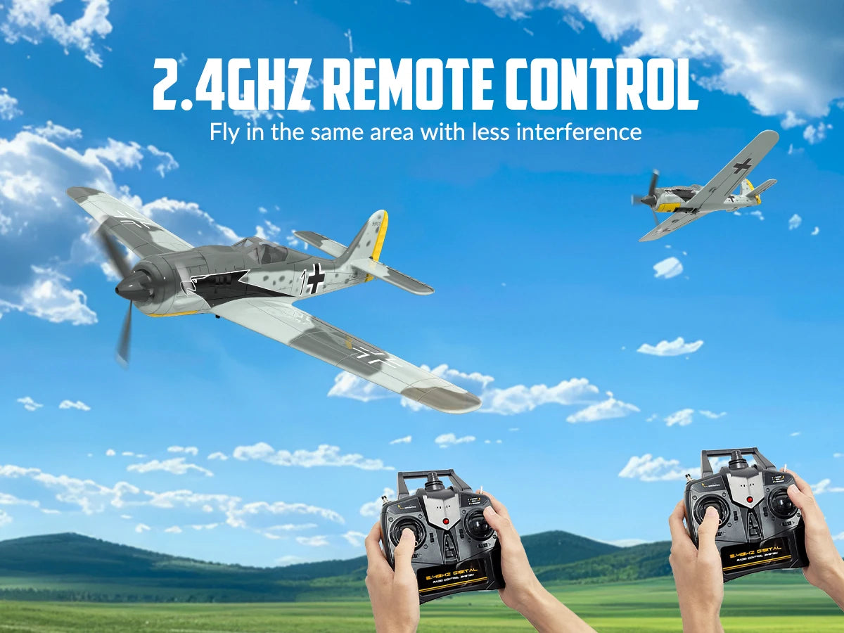 VOLANTEX RC FW190 Fighter Toy Set Ready to Fly Remote Control Airplane Kids Boys
