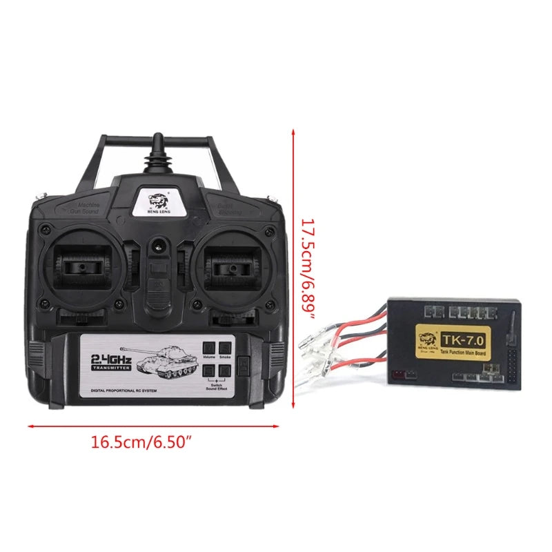 Digital Radio Spare Part 7.0 Version RC Main Board or 2.4GHz Transmitter Receiver for Kid’s Henglong 1/16 RC