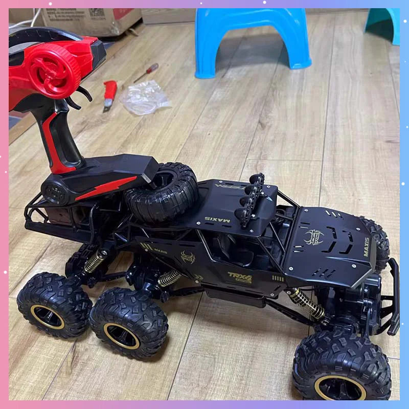 RC Car 1:12 2.4G  Alloy 6 Wheels Remote Control Car 4WD RC Off-Road Truck High Speed Electric All Terrain Climbing Toy Gift