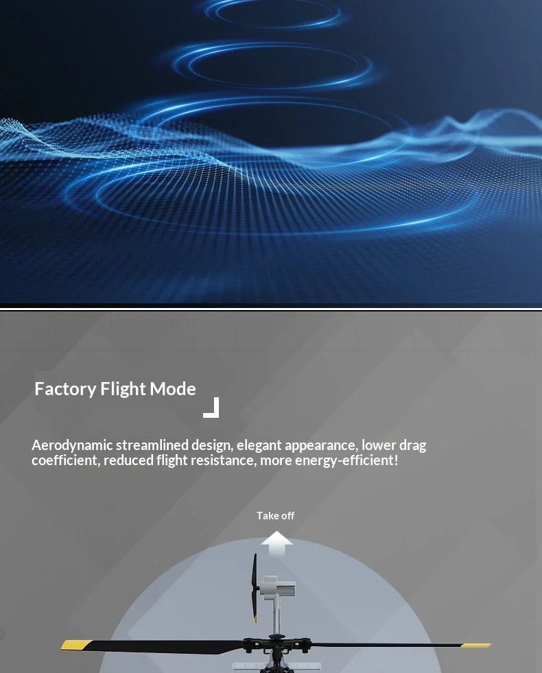 RC UH-1 Huey Helicopter, 4-Channel, Optical Flow Positioning, Altitude Hold, Easy One-Key Flight for Beginners