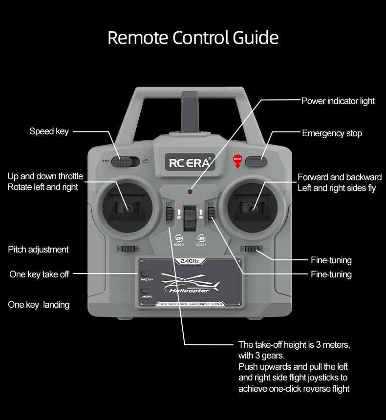 RC Helicopter C170 1:48 RC ERA Apache Remote Control Armed Helicopter Optical Flow Positioning 6CH Brushless Aircraft Model Toy