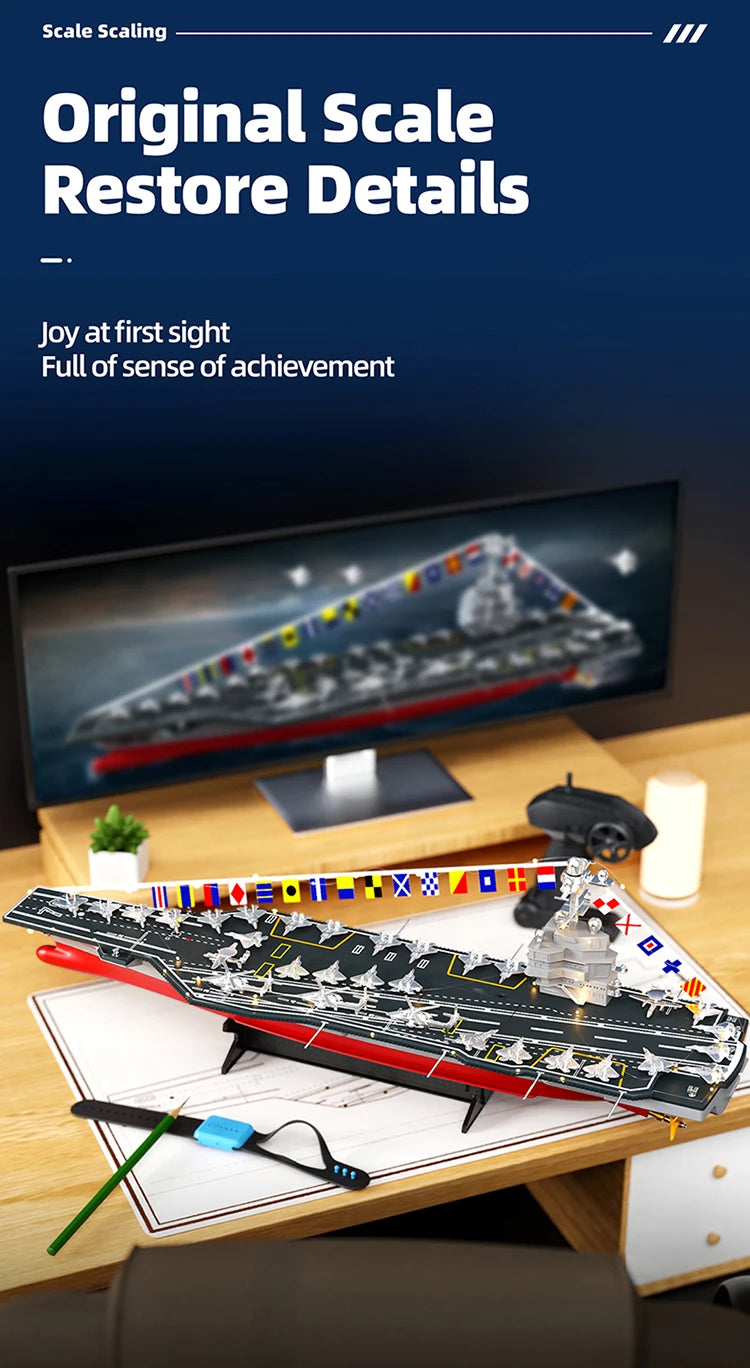 1:275 Scale 31 Inch Large Remote Controlled Warship Battleship Rc Ship On Lakes Pools Rivers Exhibits Models For Kids Boys A