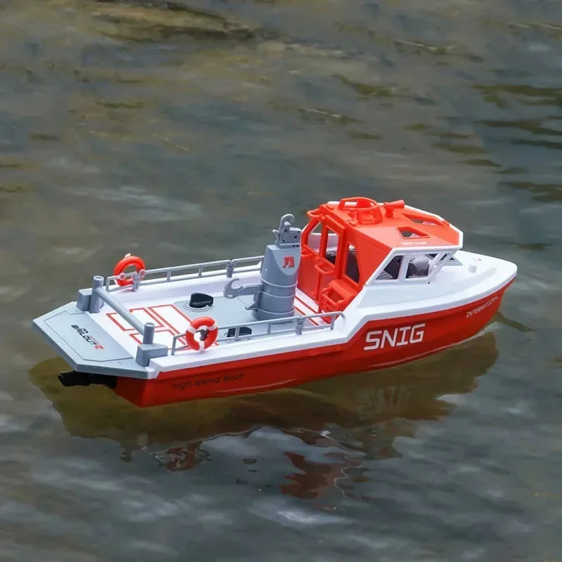 RC Rescue Boat Simulation Model High Speed Turbojet Brushless Speedboat Remote Control Boat Model Toy Gift Electric Yacht