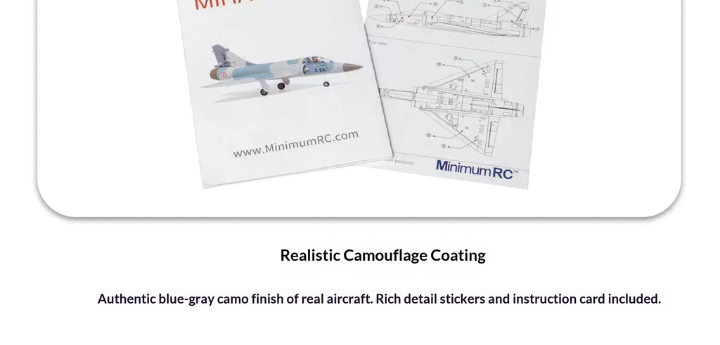 MinimumRC Mirage 2000 30mm Brushless EDF 4CH Fixed Wing RC Jet Plane Remote Control Aircraft Hobby Model Toys Gifts