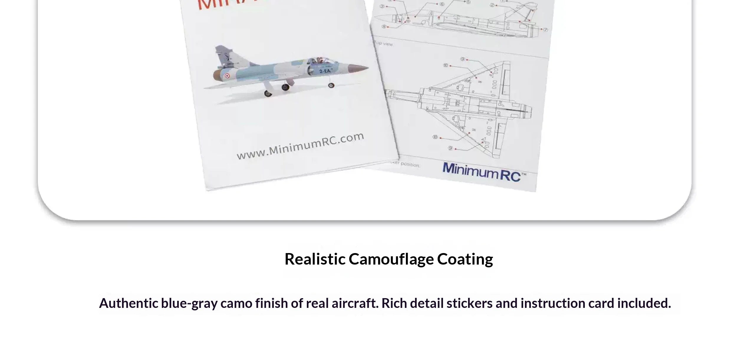 MinimumRC Mirage 2000 30mm Brushless EDF 4CH Fixed Wing RC Jet Plane Remote Control Aircraft Hobby Model Toys Gifts