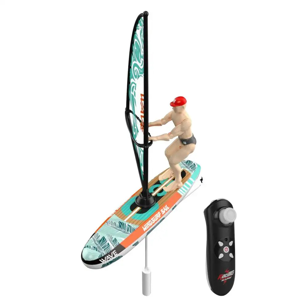 Rc Boat 2.4Ghz Remote Control Sailboats Swing Doll Surfboard Waterproof Pool Sailing Game With Led Lights Beach Toys For Kids