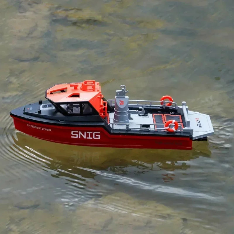 RC Rescue Boat Simulation Model High Speed Turbojet Brushless Speedboat Remote Control Boat Model Toy Gift Electric Yacht